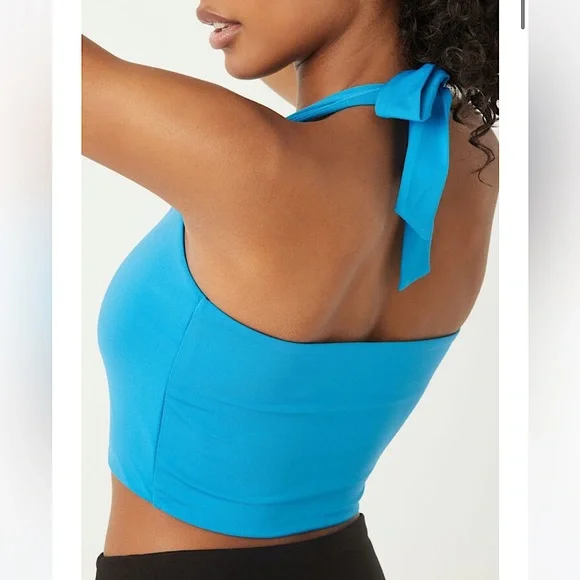 ⭐️ GARAGE Square Neck Halter Beautiful Blue Tie- Back Cami! - Picture 3 of 10